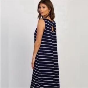 C&C California Blue and White Maxi Sundress